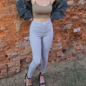 Free People Pinstripe Skinny Pant